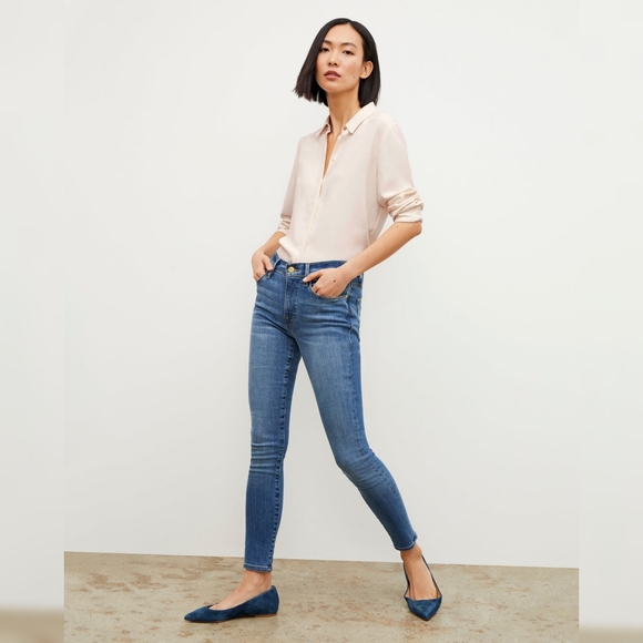 Frame Denim Denim - 🖤 Frame Denim Skinny Distressed Le High Jeans Blue Medium